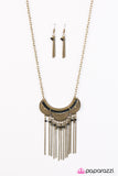 Paparazzi "Tribal Fusion - Brass" necklace Paparazzi Jewelry