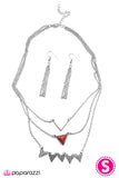 Paparazzi "TRI-bal Style - Red" necklace Paparazzi Jewelry