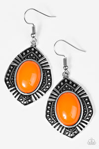 Paparazzi "Tribal Trend" Orange Earrings Paparazzi Jewelry