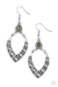 Paparazzi "TRIBE Something New" Green Earrings Paparazzi Jewelry