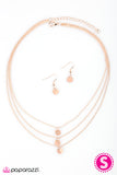 Paparazzi "Trio Falls" Rose Gold Necklace & Earring Set Paparazzi Jewelry