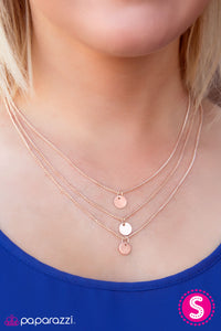 Paparazzi "Trio Falls" Rose Gold Necklace & Earring Set Paparazzi Jewelry