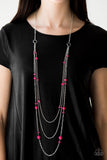 Paparazzi "Triple Tango" Pink Necklace & Earring Set Paparazzi Jewelry