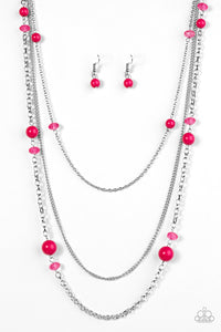 Paparazzi "Triple Tango" Pink Necklace & Earring Set Paparazzi Jewelry