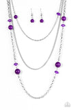 Paparazzi "Triple Tango" Purple Necklace & Earring Set Paparazzi Jewelry