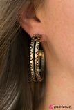 Paparazzi "TRI, TRI Again" Brass Earrings Paparazzi Jewelry