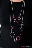 Paparazzi "Tropical Bay" Pink Necklace & Earring Set Paparazzi Jewelry