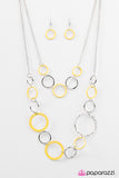 Paparazzi "Tropical Bay" Yellow Necklace & Earring Set Paparazzi Jewelry