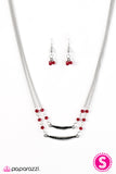 Paparazzi "Tropical Getaway - Red" Necklace & Earring Set Paparazzi Jewelry