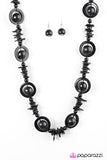 Paparazzi "Tropical Tango" Black Necklace & Earring Set Paparazzi Jewelry