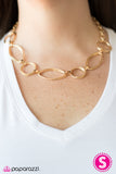 Paparazzi "Trouble On My Mind - Gold" necklace Paparazzi Jewelry