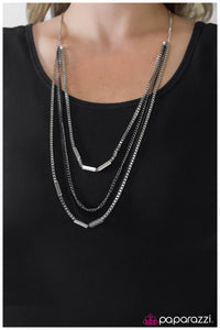 Paparazzi "True Grit" Silver Necklace & Earring Set Paparazzi Jewelry