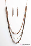 Paparazzi "True Grit" Copper Necklace & Earring Set Paparazzi Jewelry