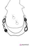 Paparazzi "Truly An Icon" Black Necklace & Earring Set Paparazzi Jewelry