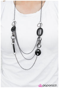 Paparazzi "Truly An Icon" Black Necklace & Earring Set Paparazzi Jewelry