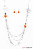 Paparazzi "Truly, Madly, Deeply" Orange Necklace & Earring Set Paparazzi Jewelry