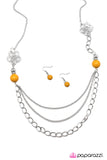 Paparazzi "Truly, Madly, Deeply" Yellow Necklace & Earring Set Paparazzi Jewelry