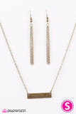 Paparazzi "Trust In The Lord" Brass Necklace & Earring Set Paparazzi Jewelry