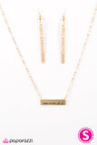 Paparazzi "Trust In The Lord" Gold Necklace & Earring Set Paparazzi Jewelry