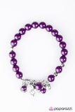 Paparazzi "Turning On The Charm" Purple Bracelet Paparazzi Jewelry