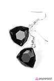 Paparazzi "Turn That Frown Into A Crown" Black Earrings Paparazzi Jewelry