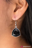 Paparazzi "Turn That Frown Into A Crown" Black Earrings Paparazzi Jewelry