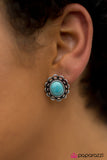 Paparazzi "Turn To Stone" Blue Post Earrings Paparazzi Jewelry