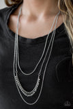 Paparazzi "Twinkly Troves" Silver Necklace & Earring Set Paparazzi Jewelry