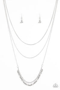 Paparazzi "Twinkly Troves" Silver Necklace & Earring Set Paparazzi Jewelry