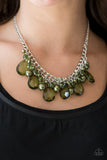 Paparazzi "Twinkly Typhoon" Green Necklace & Earring Set Paparazzi Jewelry
