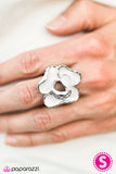 Paparazzi "Twirling Tulips" White Ring Paparazzi Jewelry