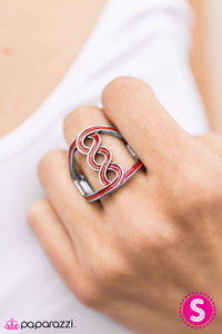 Paparazzi "Twist and Shout" Red Ring Paparazzi Jewelry