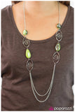 Paparazzi "Twisted Fantasy - Green" necklace Paparazzi Jewelry