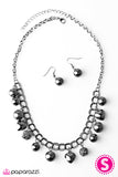 Paparazzi "Twitterpated" Silver Necklace & Earring Set Paparazzi Jewelry