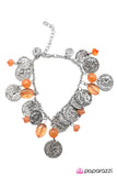 Paparazzi "Two-Faced- Orange" bracelet Paparazzi Jewelry