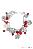 Paparazzi "Two-Faced- Red" bracelet Paparazzi Jewelry
