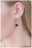 Paparazzi "Two Hearts Beat As One" Black Necklace & Earring Set Paparazzi Jewelry