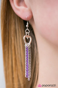 Paparazzi "Two Of Hearts" Purple Earrings Paparazzi Jewelry