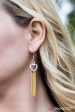 Paparazzi "Two Of Hearts" Yellow" Earrings Paparazzi Jewelry