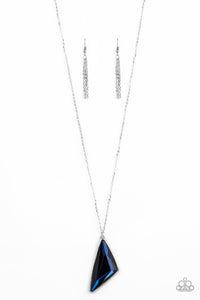 Paparazzi VINTAGE VAULT "Ultra Sharp" Blue Necklace & Earring Set Paparazzi Jewelry