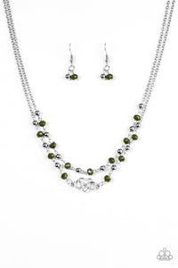 Paparazzi "Unbreakable Love" Green Necklace & Earring Set Paparazzi Jewelry