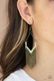 Paparazzi "Unchained Fashion" Brass Earrings Paparazzi Jewelry