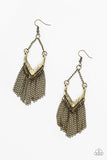 Paparazzi "Unchained Fashion" Brass Earrings Paparazzi Jewelry