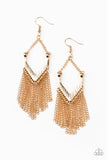 Paparazzi "Unchained Fashion" Gold Earrings Paparazzi Jewelry