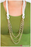 Paparazzi "Unchained Melody" White Necklace & Earring Set Paparazzi Jewelry