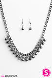 Paparazzi "Unchained METAL-dy" Black Necklace & Earring Set Paparazzi Jewelry