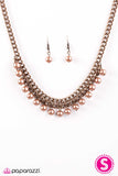 Paparazzi "Unchained METAL-dy" Copper Necklace & Earring Set Paparazzi Jewelry