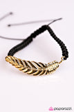 Paparazzi "Under the FEATHER - Black" bracelet Paparazzi Jewelry