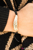 Paparazzi "Under the FEATHER - Black" bracelet Paparazzi Jewelry