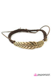Paparazzi "Under the FEATHER - Brass" bracelet Paparazzi Jewelry